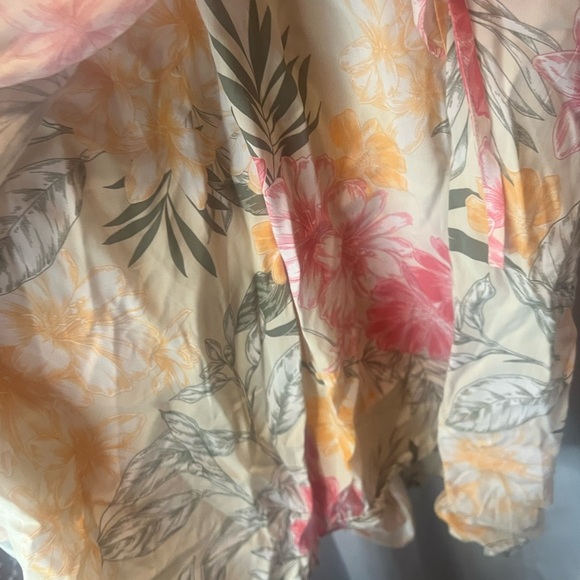 LOFT Cream and Pink Midi Romper - Picture 4 of 4